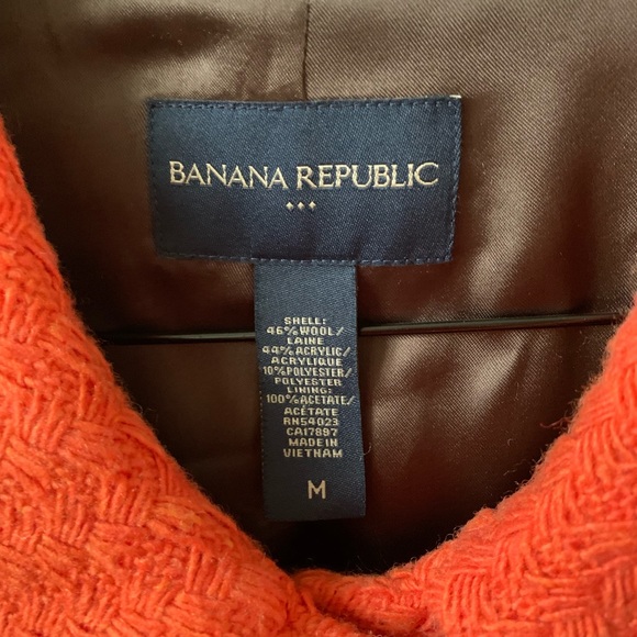 Orange wool/acrylic banana republic jacket - Picture 2 of 5